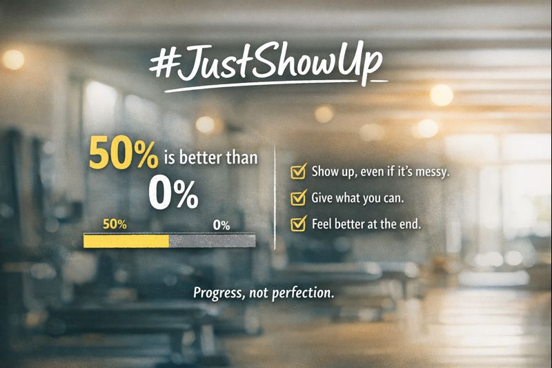 #justshowup